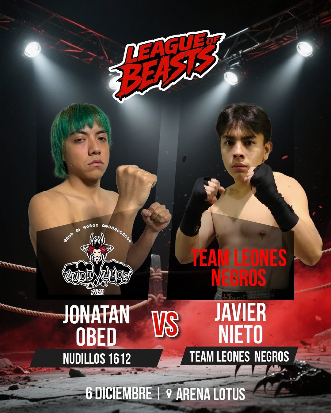 Javier Nieto Sandoval (Leones Negros) vs Jonatan Obed "NEFILIM" Ayala